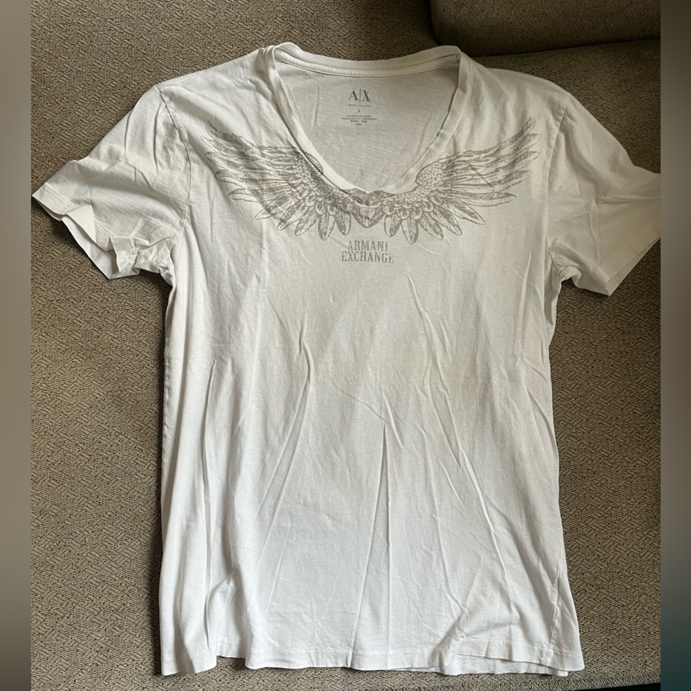 Armani Exchange White Logo T-Shirt